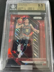 Trae Young BGS 9.5 GEM MINT 2018-19 Panini Prizm Red Ice Prizms RC