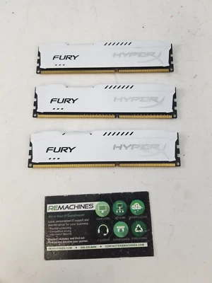 Kingston Fury HyperX DDR3 12GB 3x4GB DDR3-12800 HX316C10FW/4 RAM TESTED FS - Image 1 of 3