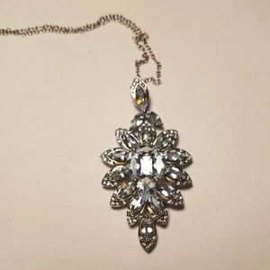 Echter Aquamarin & weißer Zirkon Sterlingsilber Anhänger mit Kette, 6 ctw - Bild 1 von 4