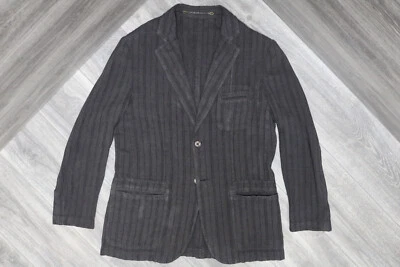 Z Zegna Hombres Blazer Abrigo Deportivo Chaqueta Informal Talla 52R Algodón Lino Gris Foto 1 de 4