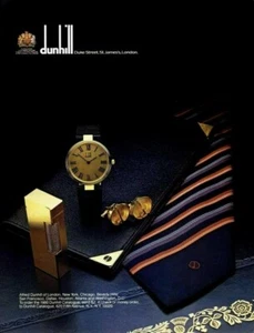 1980 DUNHILL London British Luxury Goods 80's Fashion Vintage PRINT AD - Picture 1 of 1