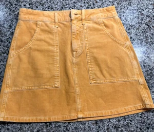 American Eagle Super Stretch A-Line Hochhausrock Damen Senf Cord - 0 - Bild 1 von 5