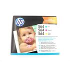 HP 564 3-Pack CYAN/YELLOW/MAGENTA Ink Cartridges + Photo Paper new exp 04/2020
