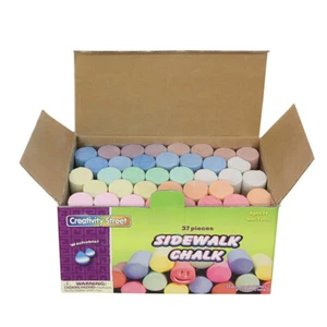 Creativity Street Sidewalk Chalk, Assorted Colors, 4", 37 Pieces - Picture 1 of 1