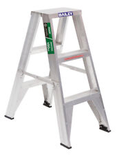 Bailey Ladder Trade 0.9m 3 Step Double Sided 150kg Aluminium FS13428