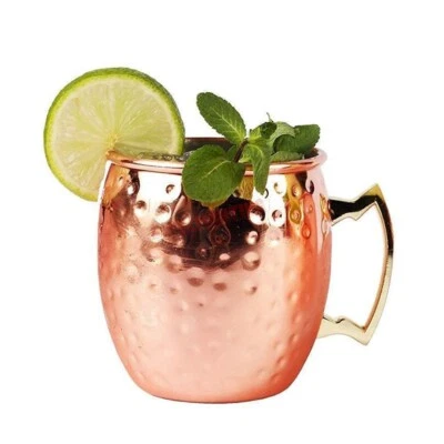 550ml Moscow Mule Drink Mug Home Party Cocktails Wine Beer Hammered Copper Cup - image 1 of 4