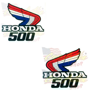 COPPIA ADESIVI STICKER LOGO HONDA HRC 500 FIANCATINE RADIATORE SERBATOIO MOTO - Picture 1 of 1