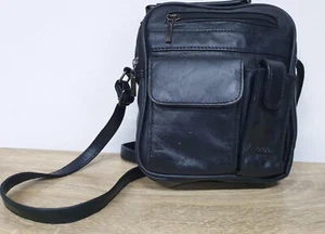 Men's Vintage Black Small Shoulder Bag - Picture 1 of 3