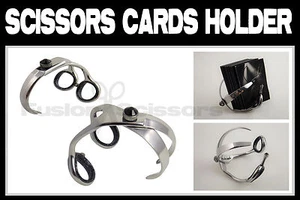 Real Hair Scissors Business Card Holder For Hairdressers And Salon use - Picture 1 of 7