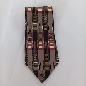 Boxelder Milwaukee Krawatte "Romanza" grau Frank Lloyd Wright Italien 100% Seide - Bild 1 von 9
