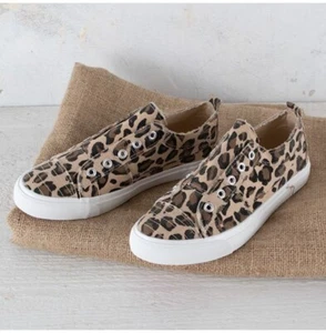 CORKY'S FOOTWEAR BABALU SNEAKER LEOPARD SIZE 8-NEW-A GREAT STAPLE!!! CLEARANCE!! - Picture 1 of 4