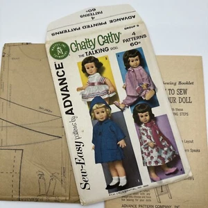 Chatty Cathy Doll Clothes Pattern Mattel Advance Sew-Easy Uncut Vintage 1962 - Picture 1 of 7