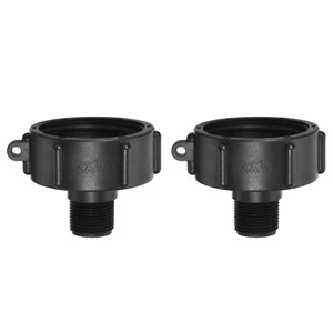 2pcs IBC Tote Adapter 2" Female x 3/4 BSP Male Thread 275-330 G Drain Connector - Picture 1 of 5