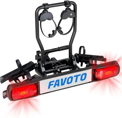 Portabici per Gancio di Traino - Supporto Pieghevole per 2 Biciclette - Immagine 1 di 4