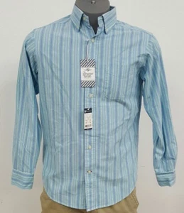 Daniel Cremieux Lightweight Oxford Aqua Striped L/S Men's Shirt NWT $69.50 S M L - Picture 1 of 3