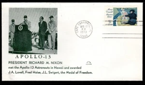 President Nixon awards the crew of Apollo 13 the "Medal of Freedom" in Hawaii. - Picture 1 of 1