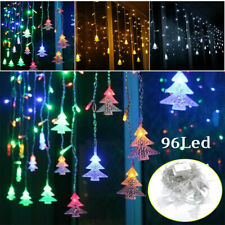 96 LED Christmas Tree Curtain Fairy String Lights Xmas Party Wedding Decor Lamps