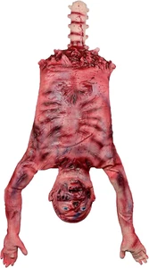 Halloween Medio Cuerpo Sangriento, 37" Látex Horrible Corte Piel Medio Cuerpo Colgante - Imagen 1 de 7