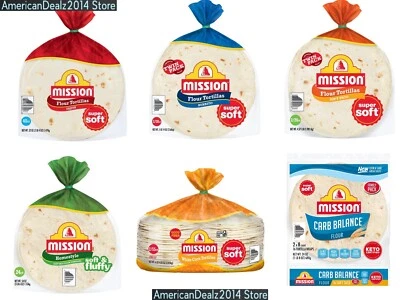 Mission Flour & Corn Tortillas - Fajitas Burritos Choose your Style/Count!!