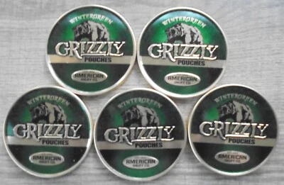 5-GRIZZLY METAL WINTERGREEN BOLSAS TAPAS SIN ADVERTENCIA-SIN USAR/COMO NUEVO Foto 1 de 2