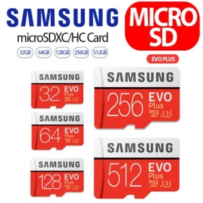 Scheda di Memoria Micro SD SDHC SDXC Class 10 Samsung 32 64 128 256 512 GB 1 2TB - Immagine 1 di 4