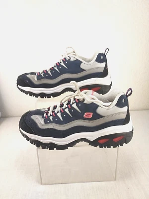 Skechers Energy Wave Linxe Women 7.5 Wide Navy Pink  Sneakers 13400W Shoes - Image 1 of 4