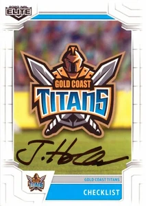 Signed 2020 GOLD COAST TITANS NRL Card JUSTIN HOLBROOK - Picture 1 of 2