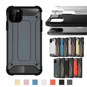Armadura a prueba de golpes Hybrid Hard Case Carbon para iPhone 14 Pro Max, 13,12,11, X, 7/8 - Imagen 1 de 12