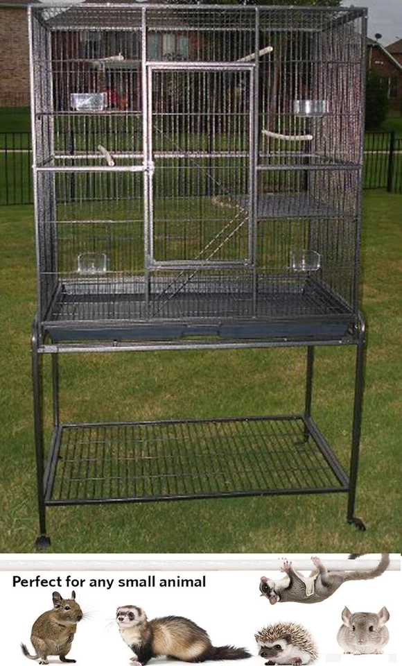 Mcage Large 32 x 19 x 45 in 3 Levels Small Animal Cage - Black