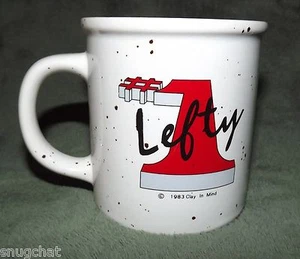 1983 #1 Lefty Coffee Tea Mug Cup Clay in Mind Stoneware - Picture 1 of 6