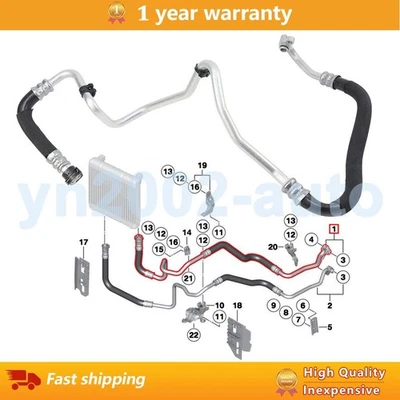 17227636880 Engine Oil Cooler Hose Pipe Outlet For BMW 5 6 7 Series 535i 740Li — 第 1/4 张图片