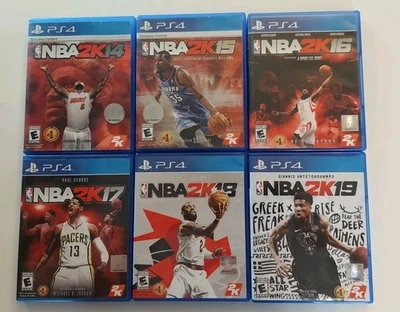 Nba 2k Lot Ps4 2k14 - 2k19 6 Years Lebron James Kevin Durant James Harden  - Image 1 of 4