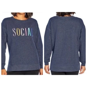Suéter Pullover Wildfox Mujer Talla XL SOCIAL Declaración Mangas Largas - Imagen 1 de 11