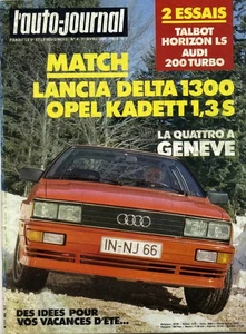 L'AUTO JOURNAL n°6 01/04/1980 AUDI QUATTRO & 200 TURBO 305 BREAK VW ILTIS - Imagen 1 de 1