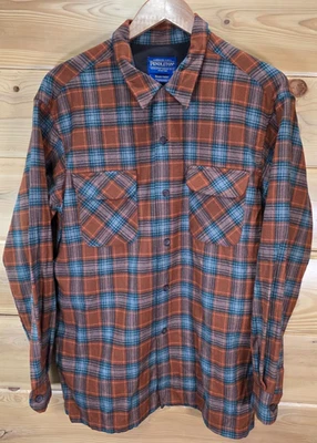 Pendleton 1954 Camisa de Tablero Naranja a Cuadros Manga Larga Botón Hombres Grande Foto 1 de 4