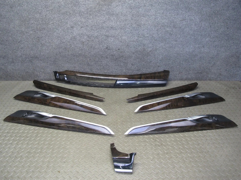 2014-2018 BMW F15 X5 PAINEL PORTA MADEIRA CHOUPO ACABAMENTO MOLDURA PAINEL CONJUNTO DE 8 - Imagem 1 de 4