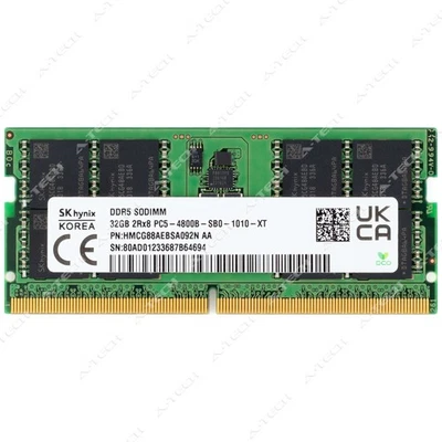 Hynix 32GB DDR5 4800MHz PC5-38400 2Rx8 SODIMM Laptop Memory RAM (HMCG88AEBSA) x1 - Image 1 of 2