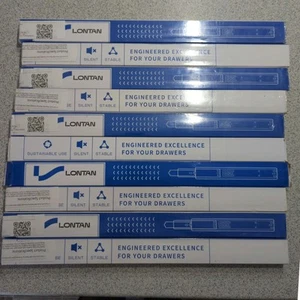 "LONTAN 10 pares 20" cierre suave cajón correderas - extensión completa, capacidad 100 lb, - Imagen 1 de 10