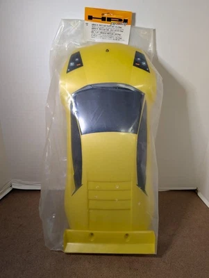 Vintage HPI 7707 Lamborghini Murcielago Factory Painted RC Car Body Yellow - Image 1 of 4