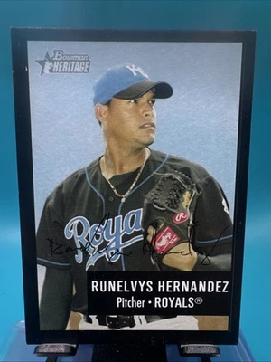2003 Bowman Heritage - Runelvys Hernandez #101 Black Facsimile Signature A20 - Image 1 of 2