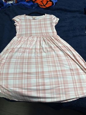 Vestido Emma & Elsa Niñas Rosa Y Blanco A Cuadros Talla 16 Poliéster Y Spandex Foto 1 de 4