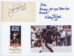 Chicago Bears 6 Auto Index Ticket Signed Lot Superbowl XX - Picture 1 of 2