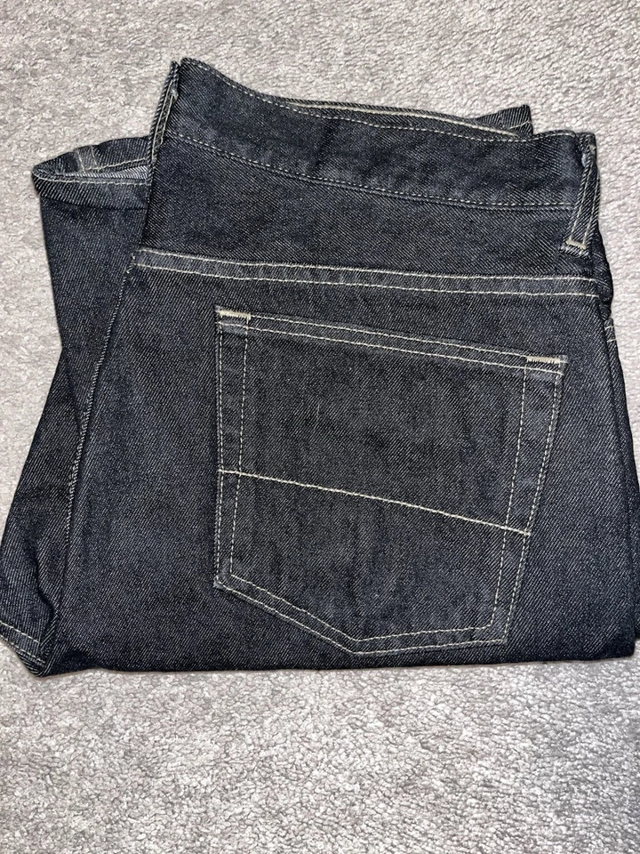 Pantalones de mezclilla para hombre Faded Glory Quality Goods 34x29 lavado oscuro 100 % algodón Foto 1 de 4