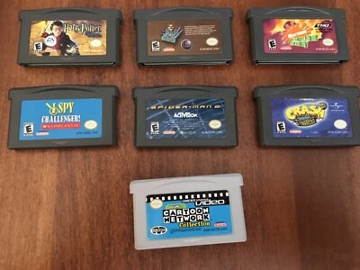 Lot 7 Gameboy Game Boy Cartridge Harry Potter Spy Cartoon Crash Big Mutha Freeze - Image 1 of 3