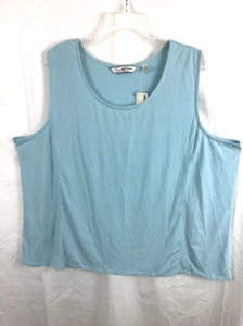 Soft By Avenue Women's Sleeveless Tank Top Size 26/28 Lt Blue B19*Y - Picture 1 of 4