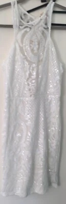 new +tags Club L London White Lace Mini Dress Cocktail, Wedding, Races , Party 8 - Image 1 of 3