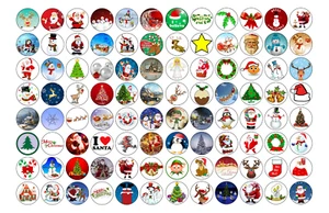 NAVIDAD Pastel Toppers 96 PREMIUM MIXTO 3 cm COMESTIBLE Papel de Arroz Regalo NAVIDAD Decoración D5 - Imagen 1 de 6