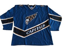 Vintage 90s Starter NHL Washington Capitals Screaming Eagle Hockey Jersey Men XL