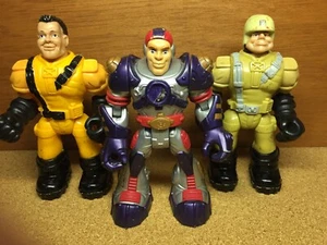Lot Of 3 Rescue Heroes 2001 Mattel Action Figure Toys Astronaut Soldiers - Picture 1 of 1