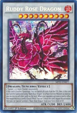 -Yu-Gi-Oh TCG- Ruddy Rose Dragon 1st Edition Prismatic Secret Rare MP22-EN077-NM